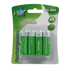 Accus NI-MH 1,2 volts 2600 mAh